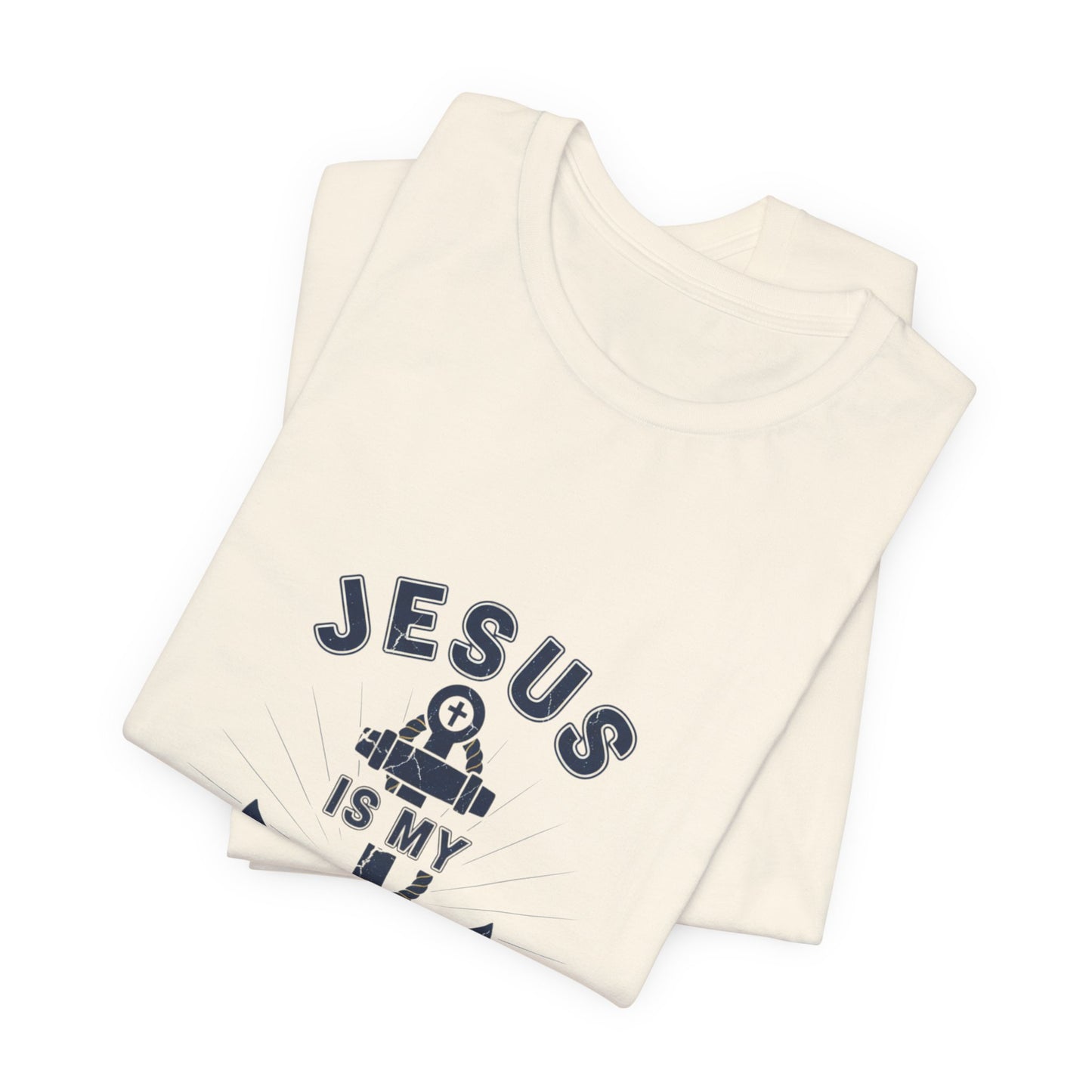 Jesus Is My Anchor T-Shirt — Faith Nautical Christian Tee