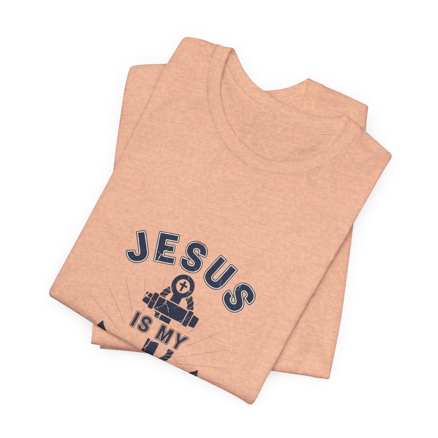 Jesus Is My Anchor T-Shirt — Faith Nautical Christian Tee