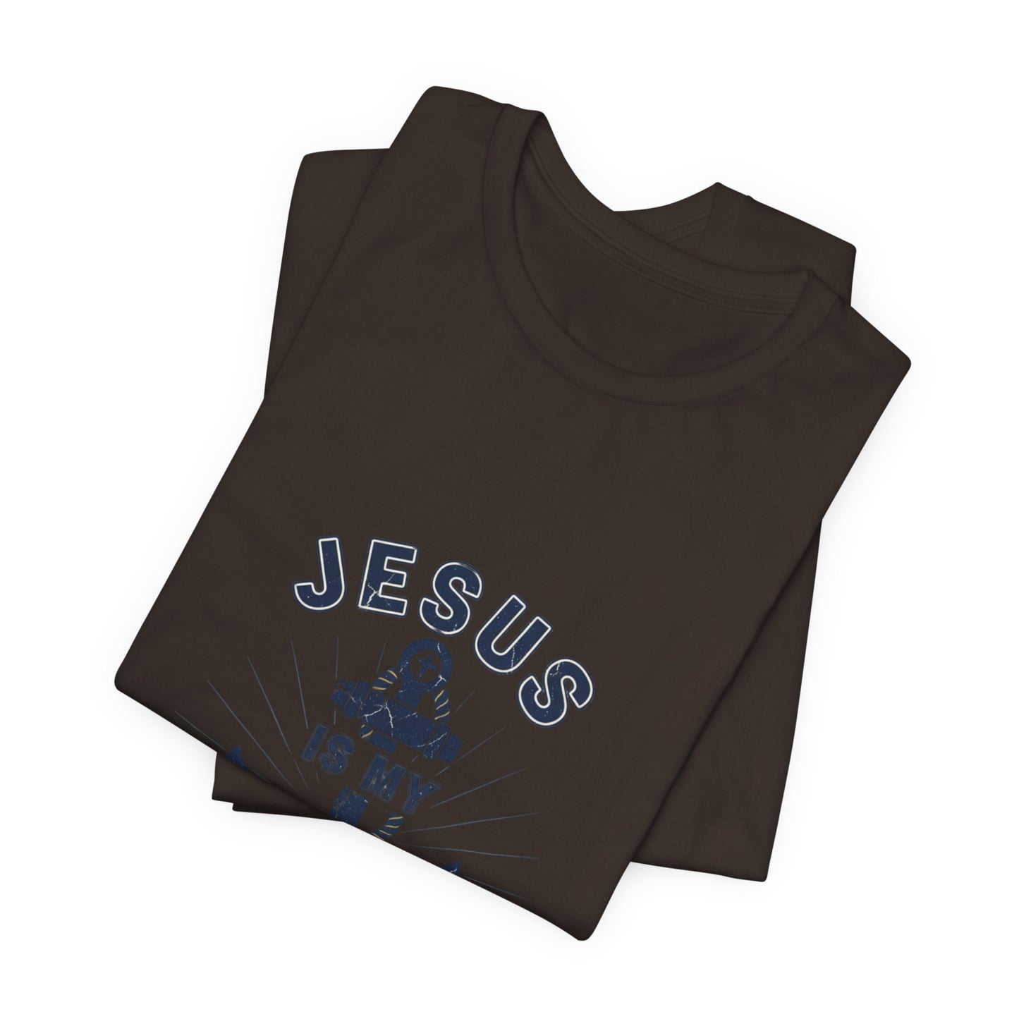 Jesus Is My Anchor T-Shirt — Faith Nautical Christian Tee