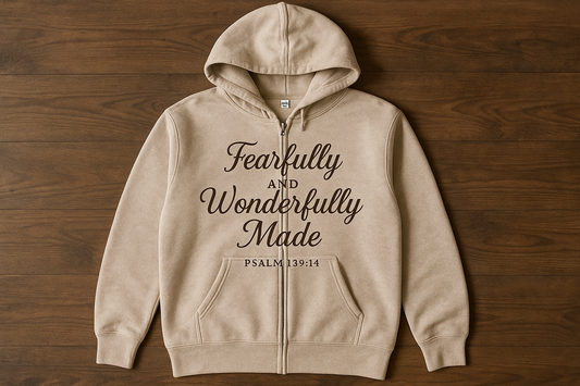 Fearfully and Wonderfully Made Zip-Up Sweatshirt