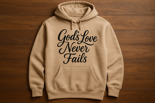 God's Love Never Fails Hoodie