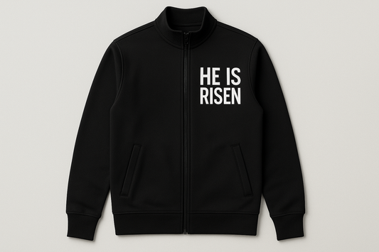 He is Risen Black Zip-Up Jacket