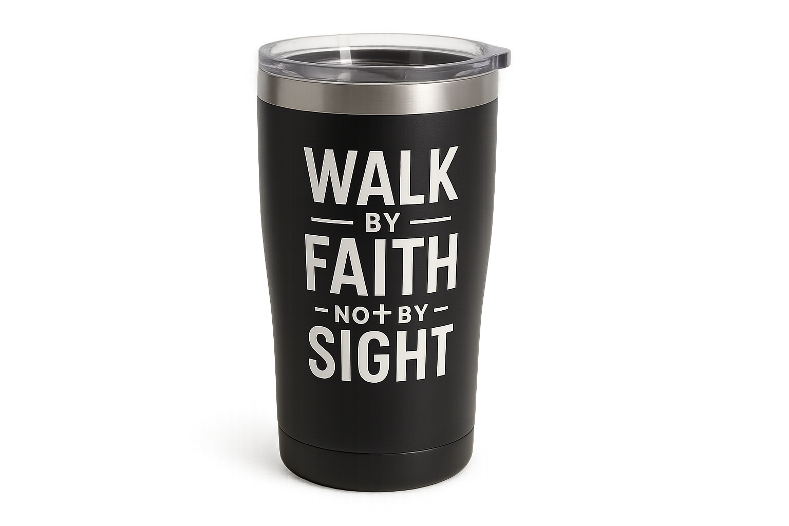 Walk by Faith Travel Tumbler